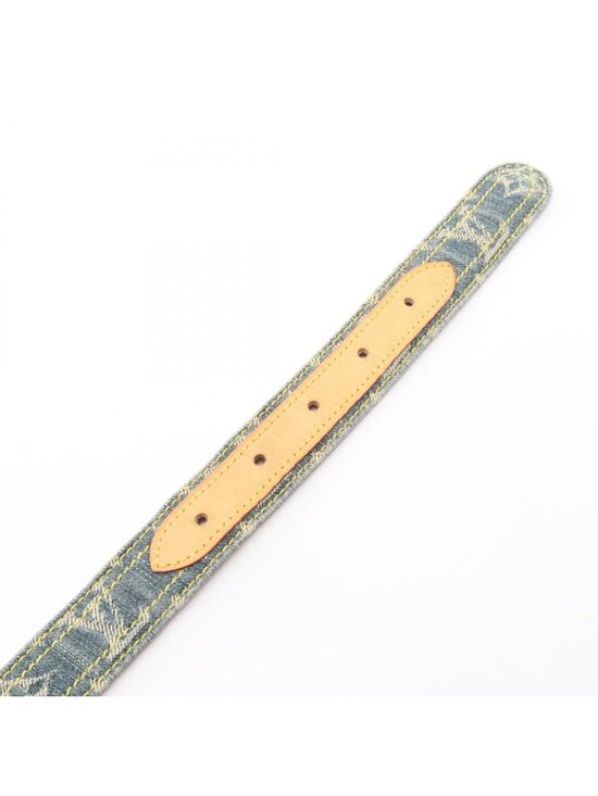 Louis Vuitton Belt Ceinture Monogram Denim Gold main image 7